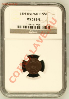1 пенни 1893 UNC ШТЕМПЕЛЬНАЯ до 01.07 22.00 мск - image