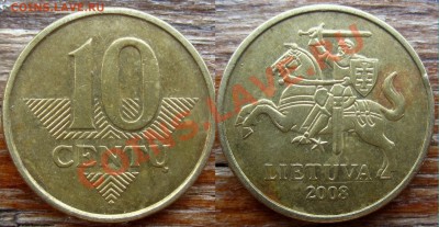 Что попадается среди современных монет - 10Ц2008Литва-