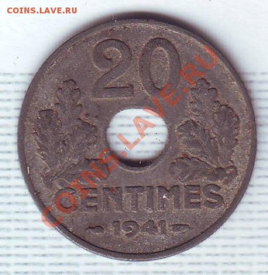 Франция.20 Сантимов.1941.Цинк. до 6 Июля - 19410057.JPG