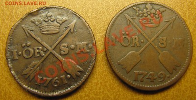 Швеция. 1 эре. 1749, 1761 - IMG_6393.JPG