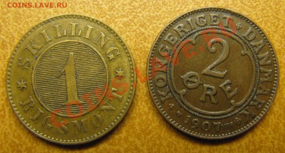 Швеция. 5 эре. 1878, 2 эре 1902 + Дания + Норвегия - IMG_6397.JPG