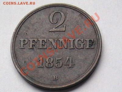 2 Пфеннига 1854 Оценка цены и состояния - 3351659461