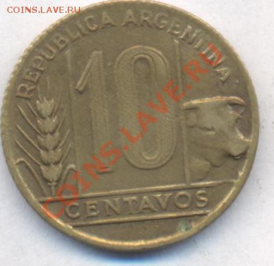 Аргентина 10 центаво 1950 г.До 3.07.13 г. 22-00 МСК . - ар10 1