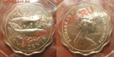 Багамы: Ag-925 5$ 1969 UNC ШАЙБА в запайке до 02.07.13, 22- - Багамы 10 центов 1969.JPG