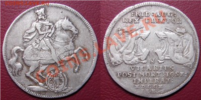 2 талера 1711 г. Саксония. Викариат. - 1711