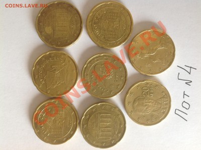 20 евро центов. 8 монет - image