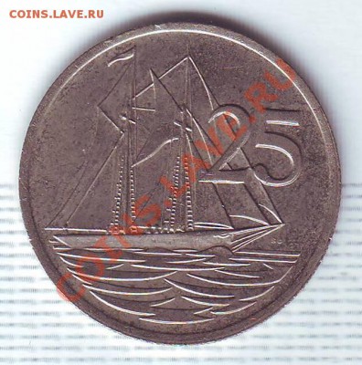 Кайманы.25 Центов.1987.Парусник.до 9 Июля - 19870033.JPG