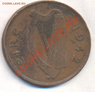 Ирландия 1 пенни  1942 г.До 6.07.13 г. 22-00 МСК . - ирл