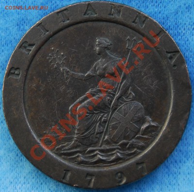 2 пенса 1797. Колесо. Великобритания. Предпродажная оценка - 811