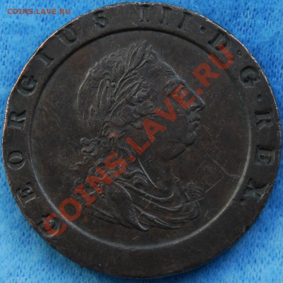 2 пенса 1797. Колесо. Великобритания. Предпродажная оценка - 812