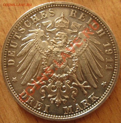 Германия. Бавария. 3 марки 1911 .  7.07.22.00 - Изображение 006