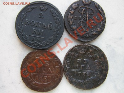 Деньга перечекан 1731, 1752, копейка 1796 и 2 коп. 1811 км - IMG_3189.JPG