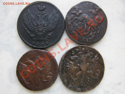 Деньга перечекан 1731, 1752, копейка 1796 и 2 коп. 1811 км - IMG_3190.JPG