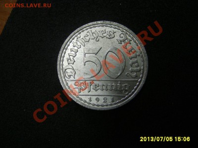 ВЕЙМАРСКАЯ РЕСПУБЛИКА:50 ПФЕННИГОВ 1921А !до 06.07.2013 - S6000748.JPG