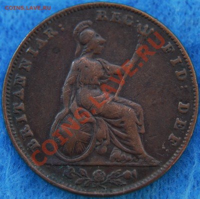 ВЕЛИКОБРИТАНИЯ - Фартинг 1843 - до 11 июля - 942