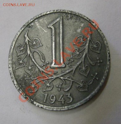 ЧЕХИЯ и МОРАВИЯ: 1 КРОНА 1943 г ( ЦИНК ) !до 07.07.2013 - S6000779.JPG
