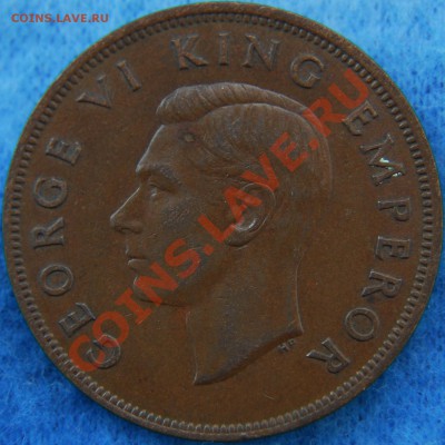 НОВАЯ ЗЕЛАНДИЯ - 1 пенни 1940 - Георг VI - до 11 июля - 029