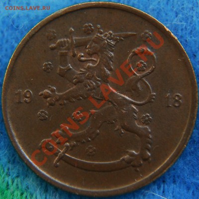 ФИНЛЯНДИЯ - 5 пенни 1918 - до 11 июля - 089