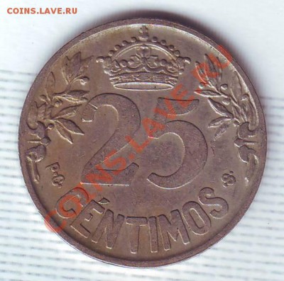 Испания.25 Сантимо.1925.Парусник.Неплохая. до 12 Июля - 19250016.JPG