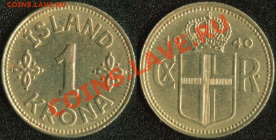 Старая Исландия 1 крона 1940 до 22:00мск 12.07.13 - Исландия 1 крона 1940