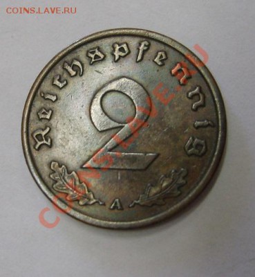 Третий Рейх, 2 РЕЙХСПФЕННИГА 1939 А (бронза )!!до 10.07.2013 - S6000071.JPG