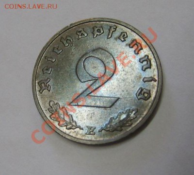 ГЕРМАНИЯ, 2 РЕЙХСПФЕННИГА 1939 Е (бронза )!!до 10.07.2013 - S6000065.JPG
