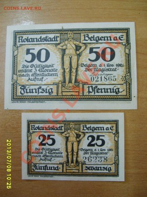 ГЕРМАНИЯ,Rolandstadt BELGERN a E 50+25пфеннигов 1921!10.07 - S6000011.JPG