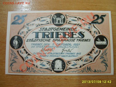 TRIEBES,25 ПФЕННИГОВ 1921 г!!до 11.07.2013 - S6000135.JPG