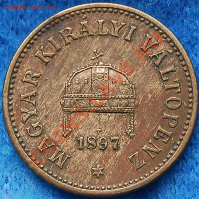 ВЕНГРИЯ - 2 филлера 1897 - до 16 июля - 275