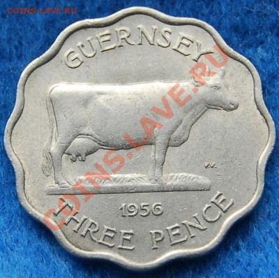 ГЕРНСИ - 3 пенса 1956 - до 16 июля - 272