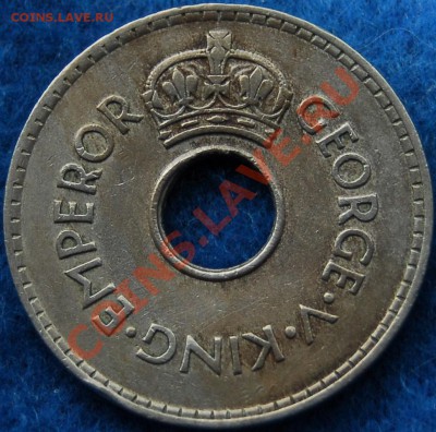 БРИТАНСКОЕ ФИДЖИ - 1 пенни 1934 - Георг V - до 16 июля - 236