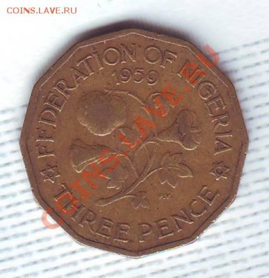 Брит.Нигерия.3 Пенса.1950. до 16 Июля - 19500037.JPG