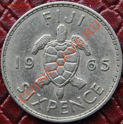 БРИТАНСКОЕ ФИДЖИ - 6 пенсов 1965 - Черепаха - до 17 июля - 420