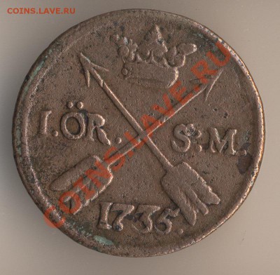 Швеция. 1 эре. 1749, 1761 - 25