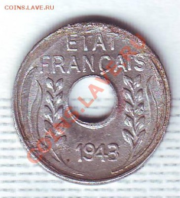 Франц.Индокитай.1 Сантим.1943.до 18 июля - 19430030.JPG