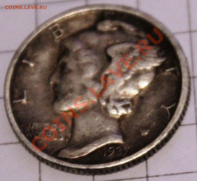 Монета США 1937 года. One dime. - м2.JPG