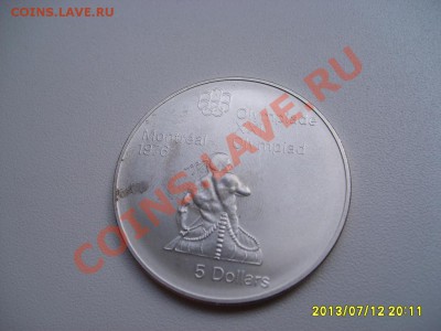 КАНАДА,5 ДОЛЛАРОВ 1974(XXI ОЛ.ИГРЫ,"ИНДЕЕЦ НА КАНОЭ)!14.07 - S6000209.JPG