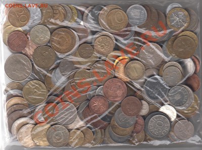иностранные монеты на вес 1 кг не более 2 повторов до 18.07 - 004