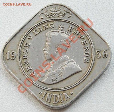 БРИТАНСКАЯ ИНДИЯ - 2 анна 1936 - Георг V - до 19 июля - 480