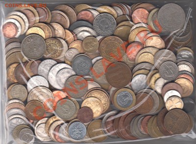 Иностранные монеты на вес 1 кг не более 2 повторов до 19.07 - 002