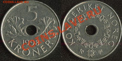 Норвегия 5 крон 1998 до 22:00мск 19.07.13 - Норвегия 5 крон 1998