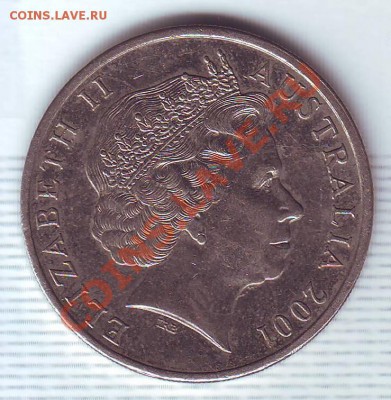 Австралия.20 Центов.2001.Sir Donald Bradman. до 20 июля - 20010027.JPG