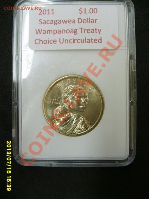 США,1 ДОЛЛАР 2011г(Sacagawea,Трубка Мира,Unc)!до 17.07.2013 - S6000015.JPG