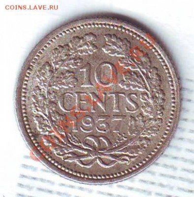 Ag.Нидерланды.10 Центов.1937. до 23 Июля - 19370051.JPG
