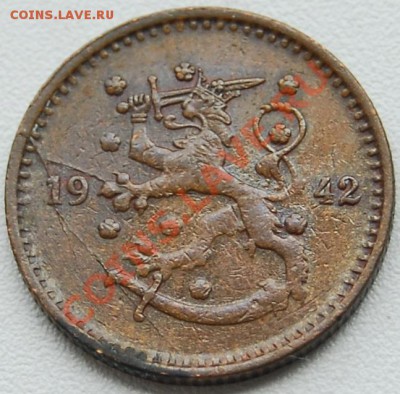 1 марка. Финляндия 1942. Раскол. Оценка - 769