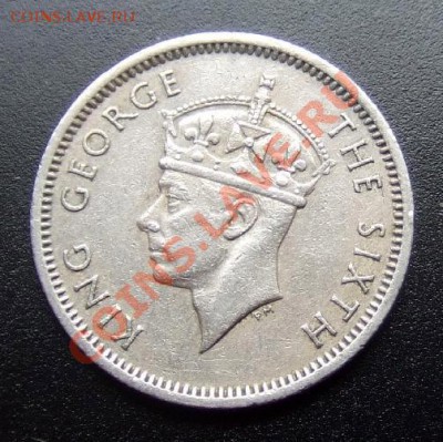 БРИТАНСКАЯ МАЛАЙЯ 10 центов (1949) до 21.07 (22.00) - Брит. Малайя 10 центов (1949) №1 А