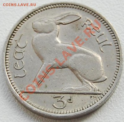 ИРЛАНДИЯ - 3 пенса 1963 - Заяц - до 24 июля - 815