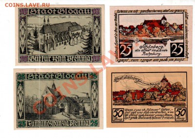 Нотгельды Schönberg, Glogau (2+2 шт.), до 21.07 @ 22:00 - banknote_0520