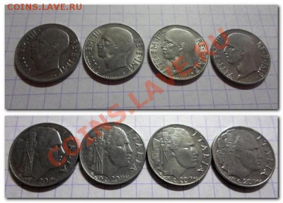 20 чентезимо Бенито Муссолини(4шт.) - италия