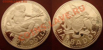 Барбадос: Ag-925 10 долларов 1974 PROOF до 23.07.13 22-00 - Барбадос 10 долларов 1974.JPG